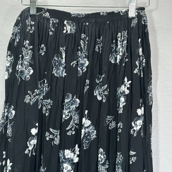 Free People Black and White Floral Midi Skirt - Picture 2 of 9